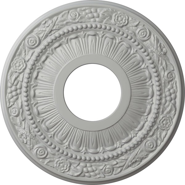 Ekena Millwork Nadia Ceiling Medallion (Fits Canopies up to 4 7/8"), 12 1/8"OD x 3 5/8"ID x 7/8"P, Frost CM12NAFRF - main